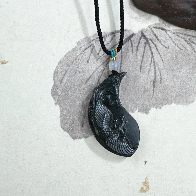 Tang Zhi Serpentine Jade Necklaces Unisex-3