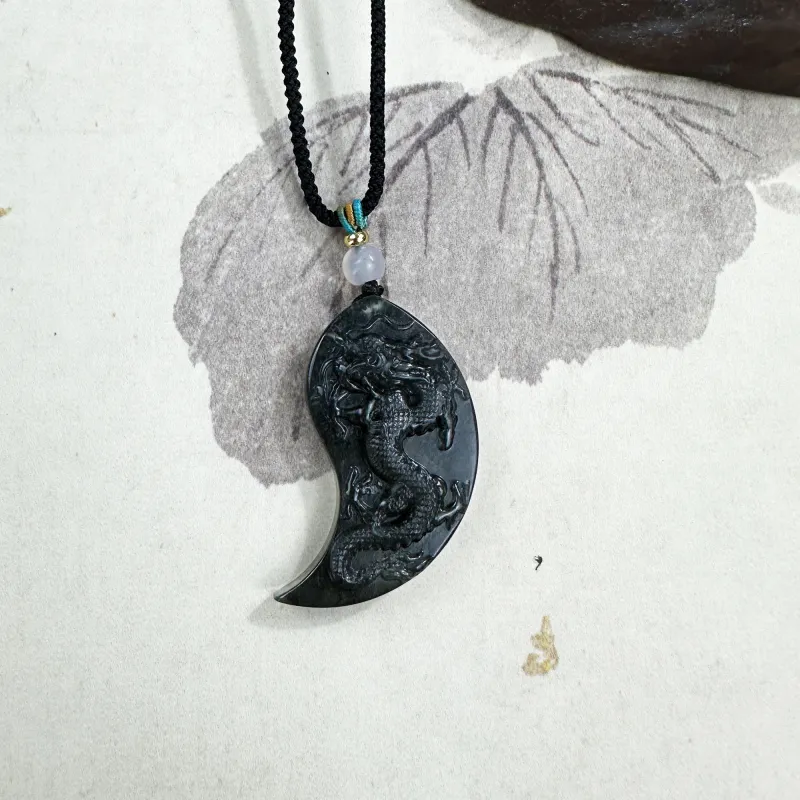 Tang Zhi Serpentine Jade Necklaces Unisex-4