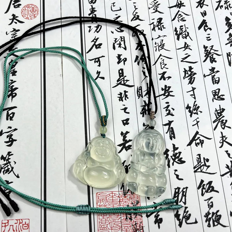 Tang Zhi Serpentine Jade Necklaces Unisex-6