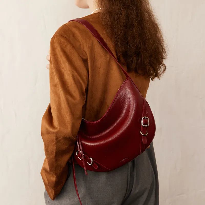LA FESTIN Cow Leather Tote Bag Shopping Bag Shoulder Bag Crossbody Bag Medium Size Women's Multicolor-9