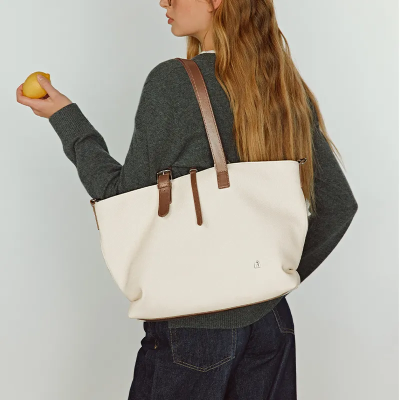 LA FESTIN Synthetic Leather Tote Shoulder Bag Crossbody Bag Large Size Women's Multicolor-8