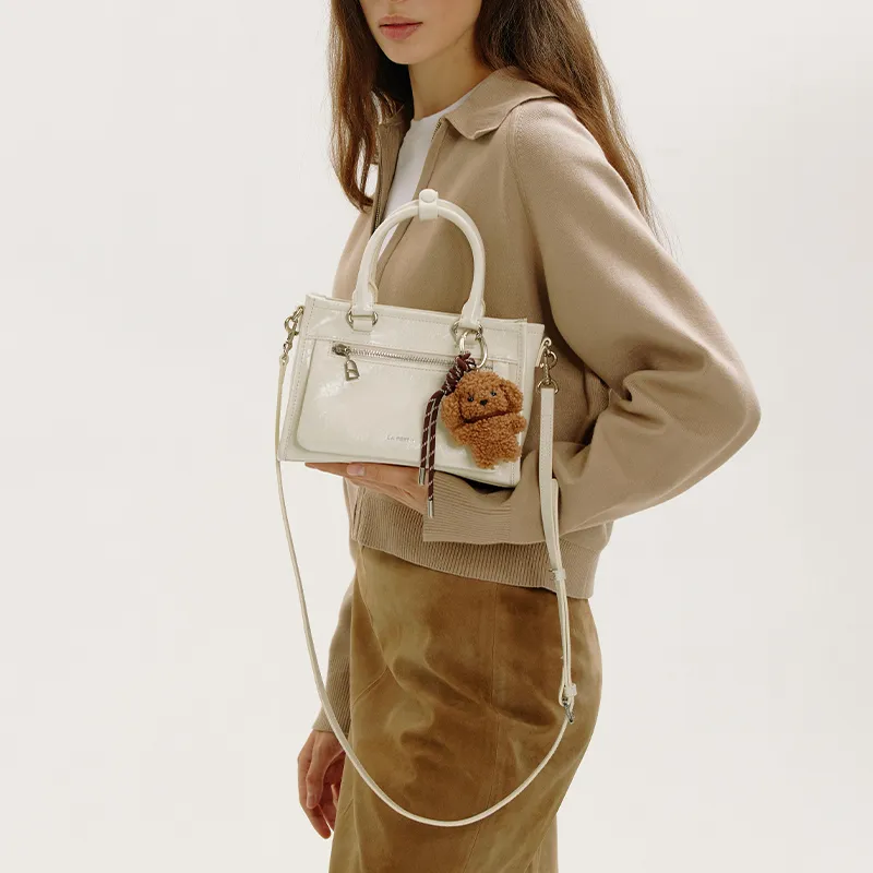 LA FESTIN Top Grain Cow Leather Crossbody Bag Commute Handbag Medium Size Women's Multicolor-16