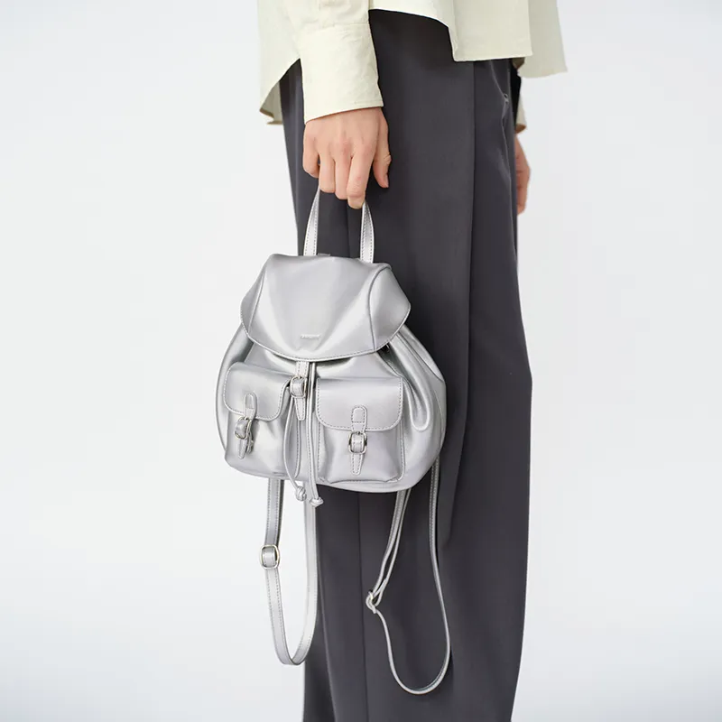 LA FESTIN Cow Leather With Synthetic Leather Backpack Women's Multicolor-13