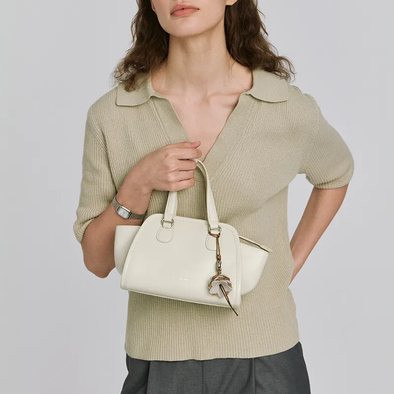 LA FESTIN Top Grain Cow Leather Crossbody Handbag Trumpets Women's Multicolor-11