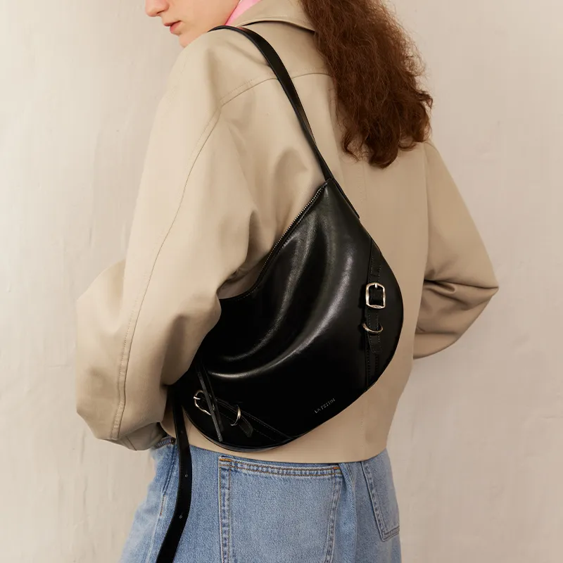 LA FESTIN Cow Leather Tote Bag Shopping Bag Shoulder Bag Crossbody Bag Medium Size Women's Multicolor-4