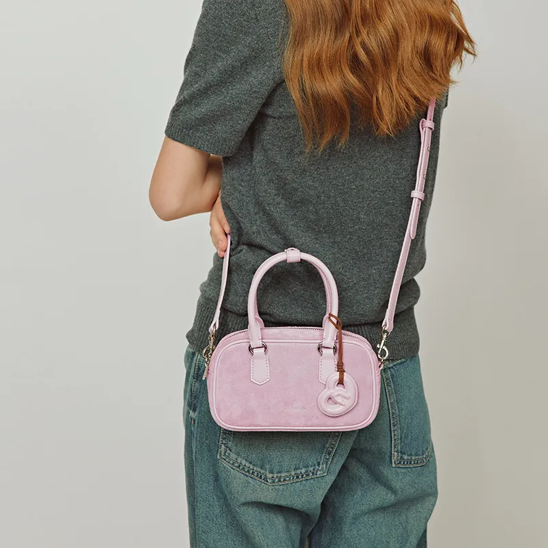 LA FESTIN Cow Leather Boston Bag Crossbody Handbags Small Size Women's Multicolor-9