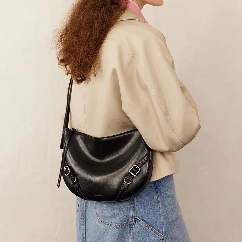 LA FESTIN Cow Leather Tote Bag Shopping Bag Shoulder Bag Crossbody Bag Medium Size Women's Multicolor-3