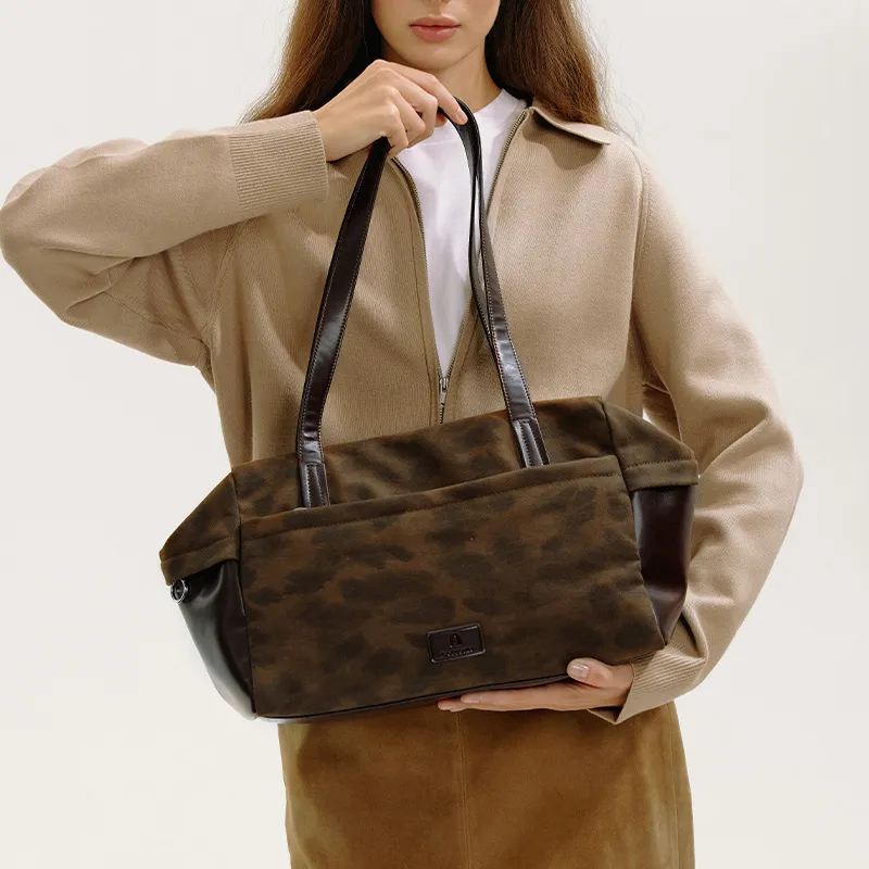 LA FESTIN Cow Leather Patchwork Synthetic Leather Tote Bag Shopping Bag Shoulder Bags Women's Multicolor-6