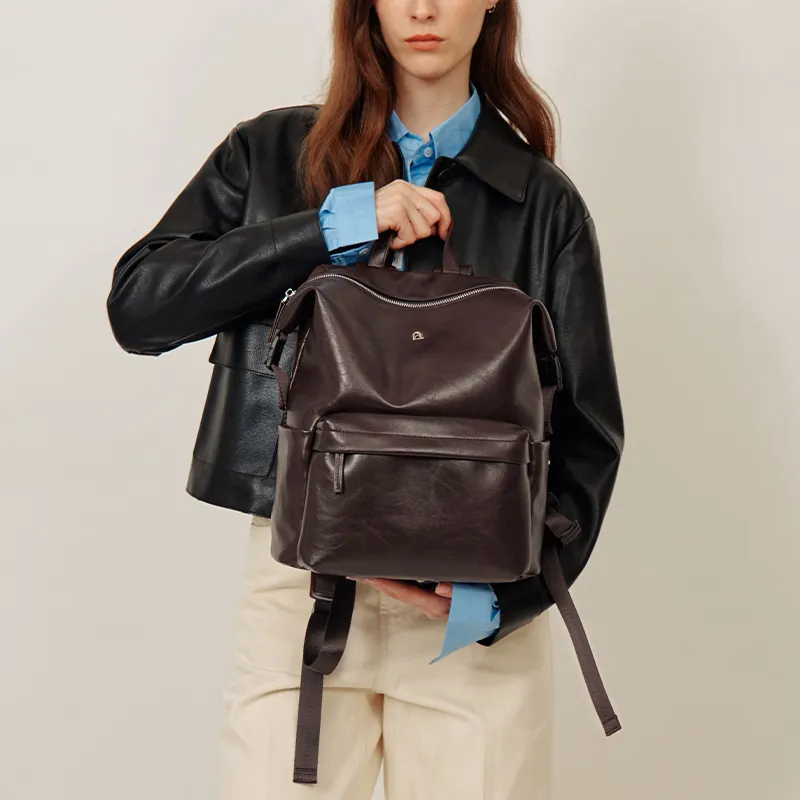 LA FESTIN Synthetic Leather Backpack Regular Unisex Multicolor-6