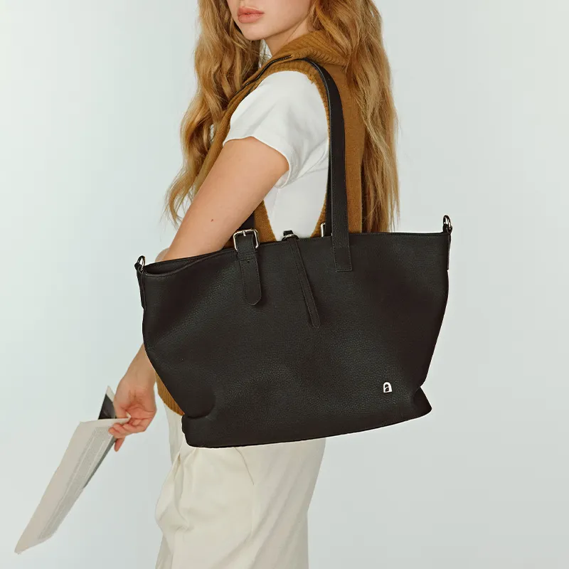 LA FESTIN Synthetic Leather Tote Shoulder Bag Crossbody Bag Large Size Women's Multicolor-6