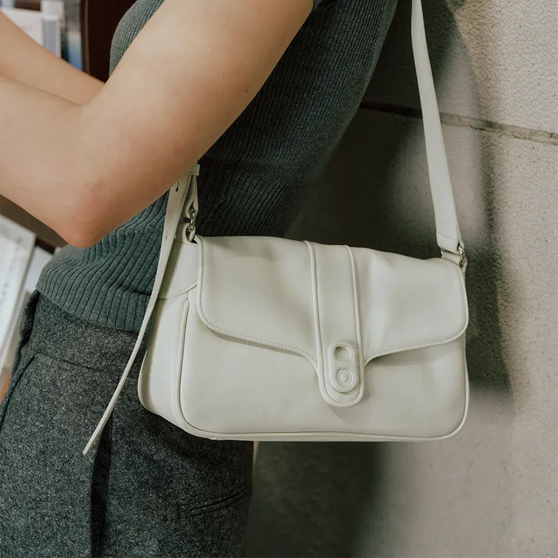 LA FESTIN Cow Leather Commute Crossbody Bag Women's-6