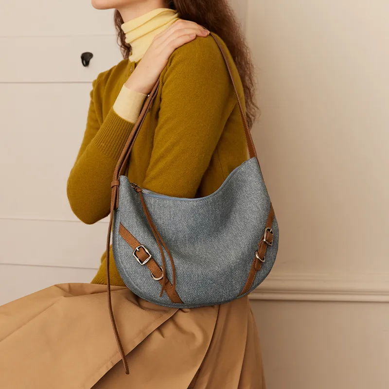 LA FESTIN Cow Leather Tote Bag Shopping Bag Shoulder Bag Crossbody Bag Medium Size Women's Multicolor-13