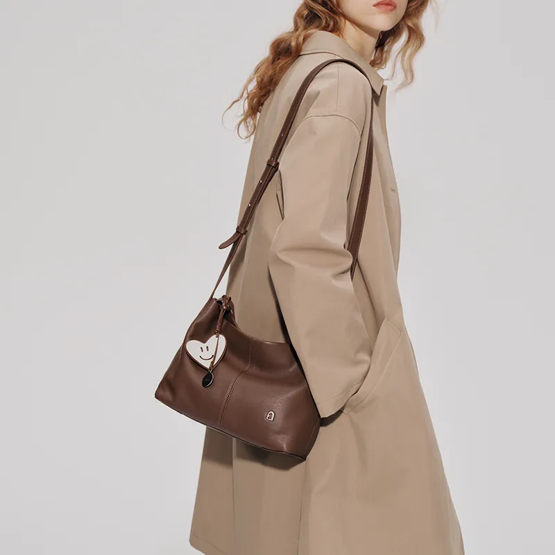LA FESTIN Top Grain Cow Leather Tote One Shoulder Handbag Small Size Women's Multicolor-11