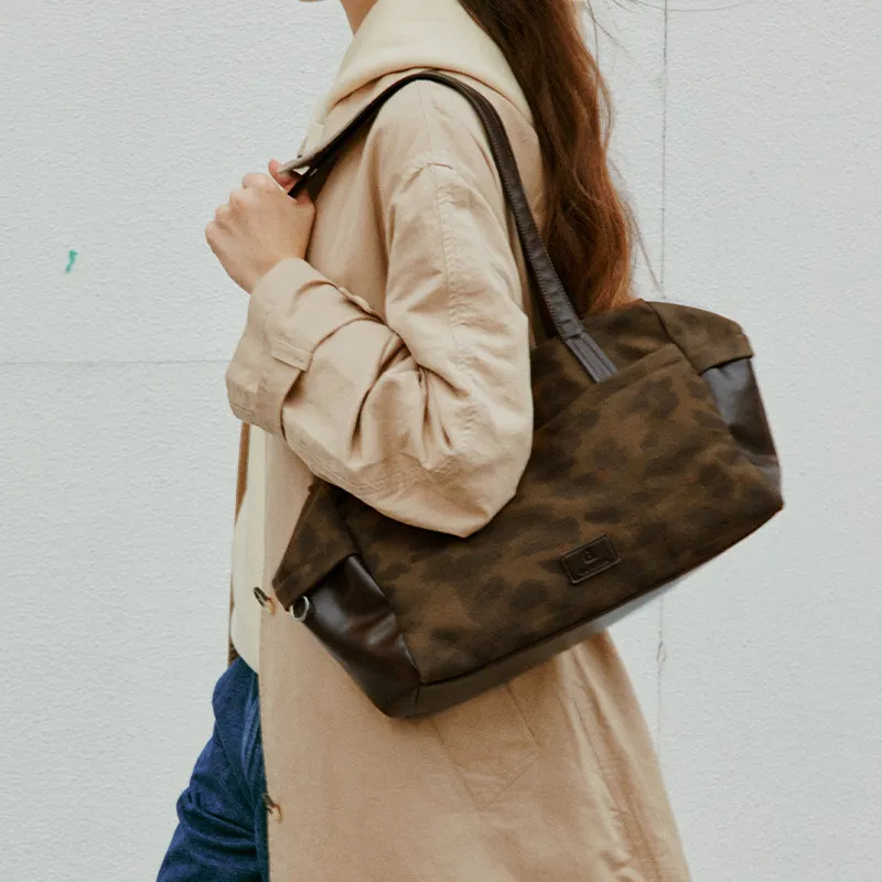 LA FESTIN Cow Leather Patchwork Synthetic Leather Tote Bag Shopping Bag Shoulder Bags Women's Multicolor-2