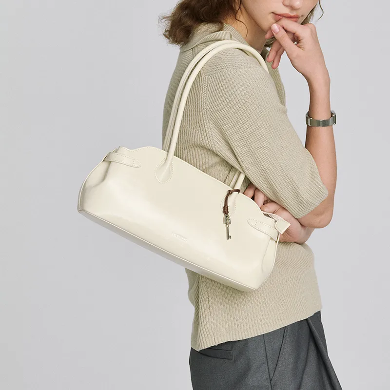 LA FESTIN Top Grain Cow Leather Baguette Bag Shoulder Bag Medium Size Women's Multicolor-10