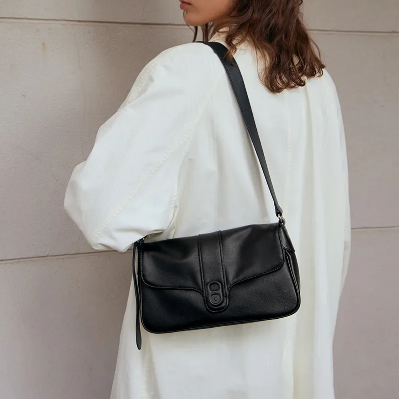 LA FESTIN Cow Leather Commute Crossbody Bag Women's-2