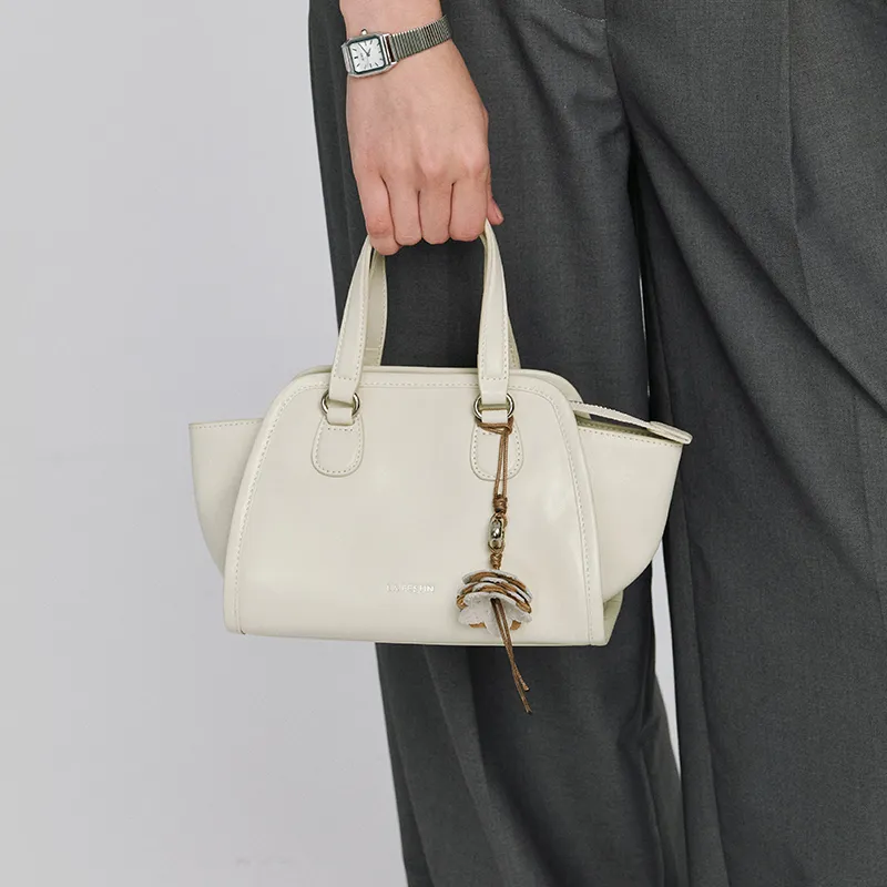 LA FESTIN Top Grain Cow Leather Crossbody Handbag Trumpets Women's Multicolor-10