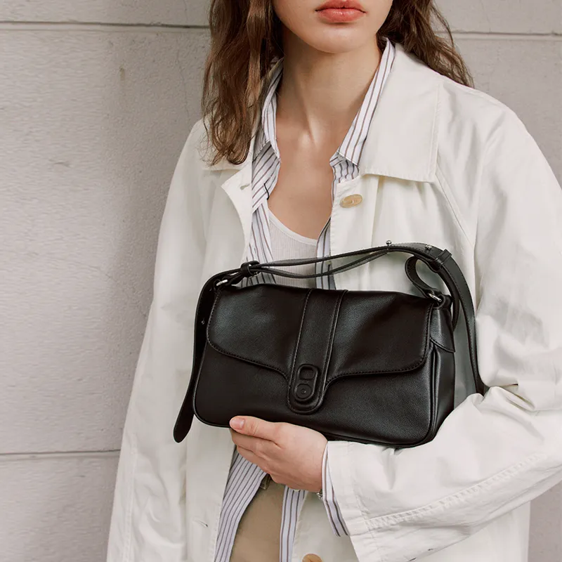 LA FESTIN Cow Leather Commute Crossbody Bag Women's-1