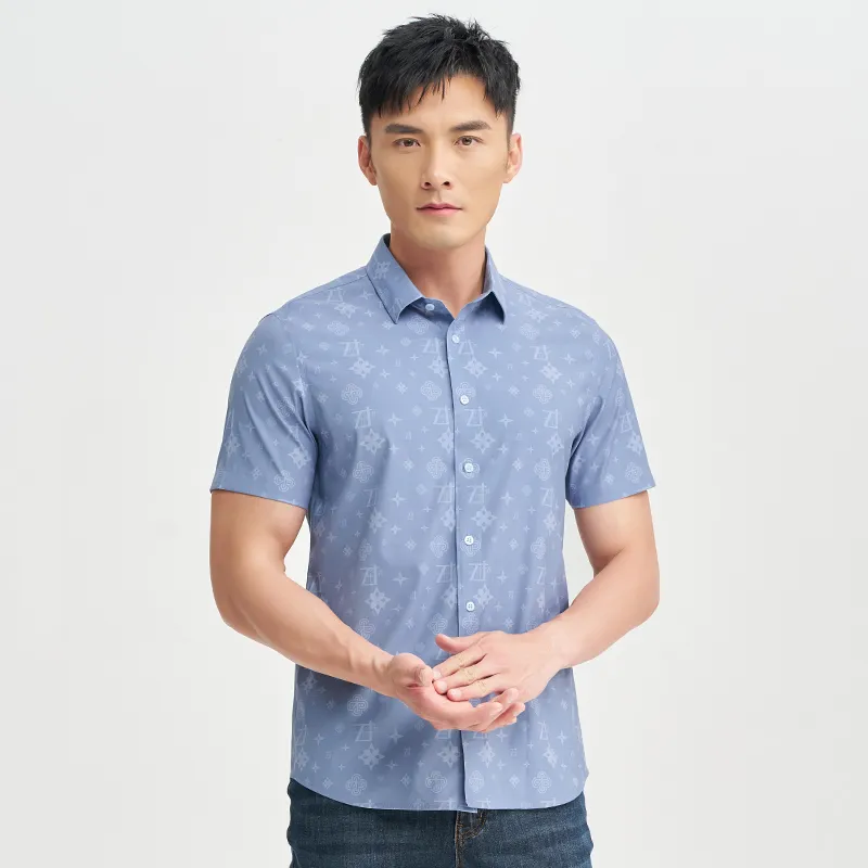 Wit Shirts Men Gray Blue-3