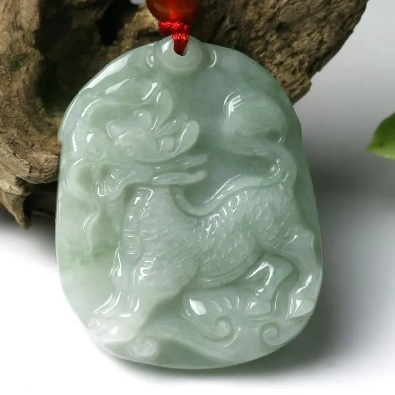 Jade Key Glutinous Jade Pendants Unisex-2