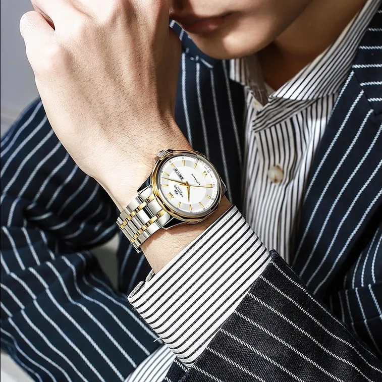 GRAND PRIX Mechanical Movement Men's Watches Watch White Dial-4