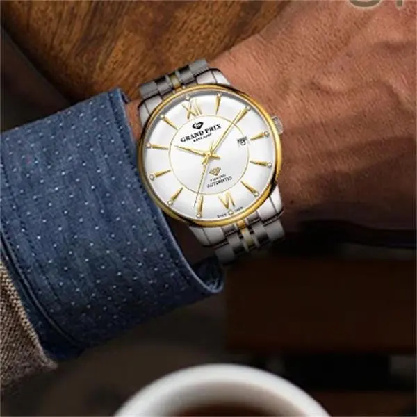 GRAND PRIX Mechanical Movement Unisex Watch Silver Dial-2