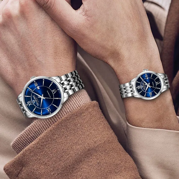 GRAND PRIX Automatic Mechanical Movement Unisex Watch Blue Dial-4
