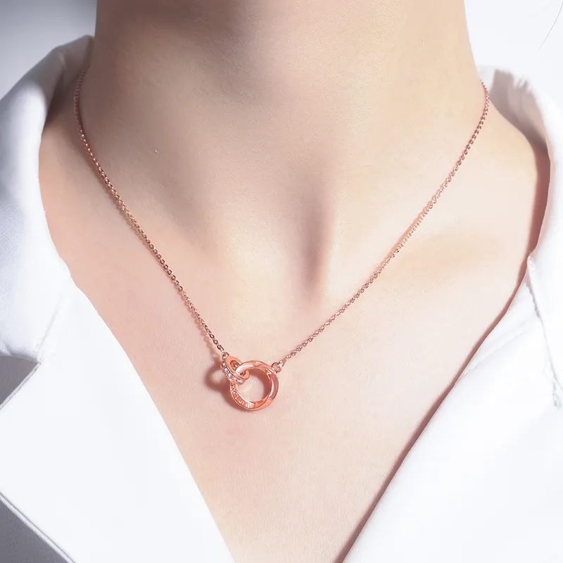 ME LUXE S925 Silver Peace Buckle Collarbone Chain Luxe Minimalist Style Advanced Neck Chain Bestie Unisex-10