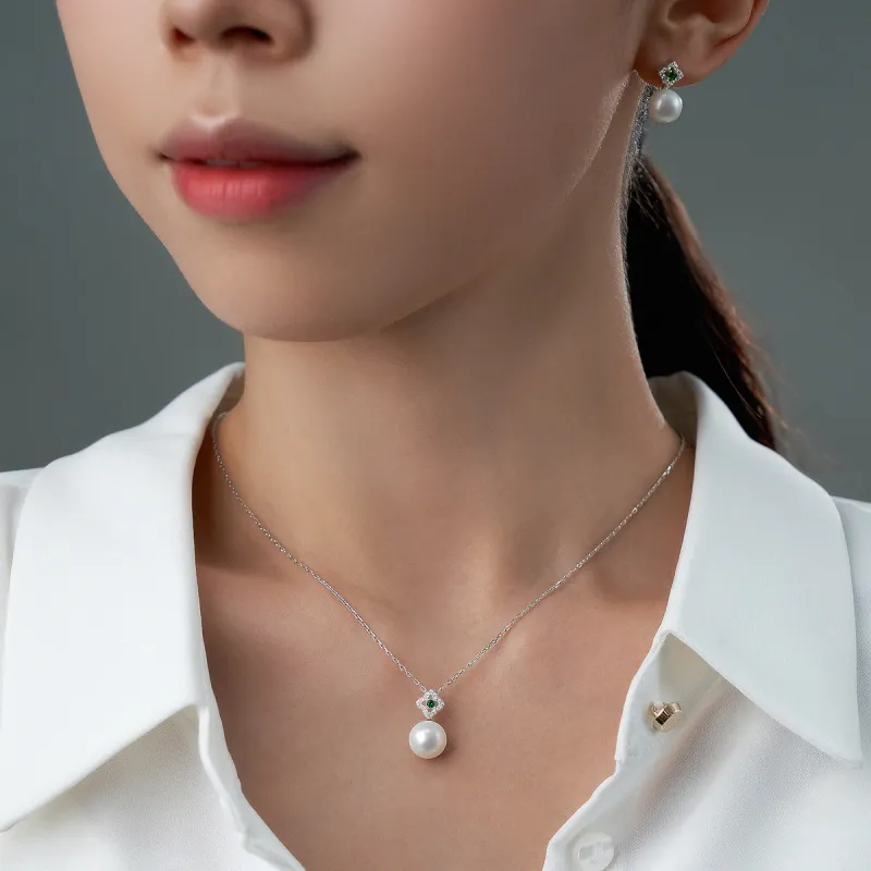 ME LUXE Pearl Hoop Earrings, Fashion Elegant Women's-1