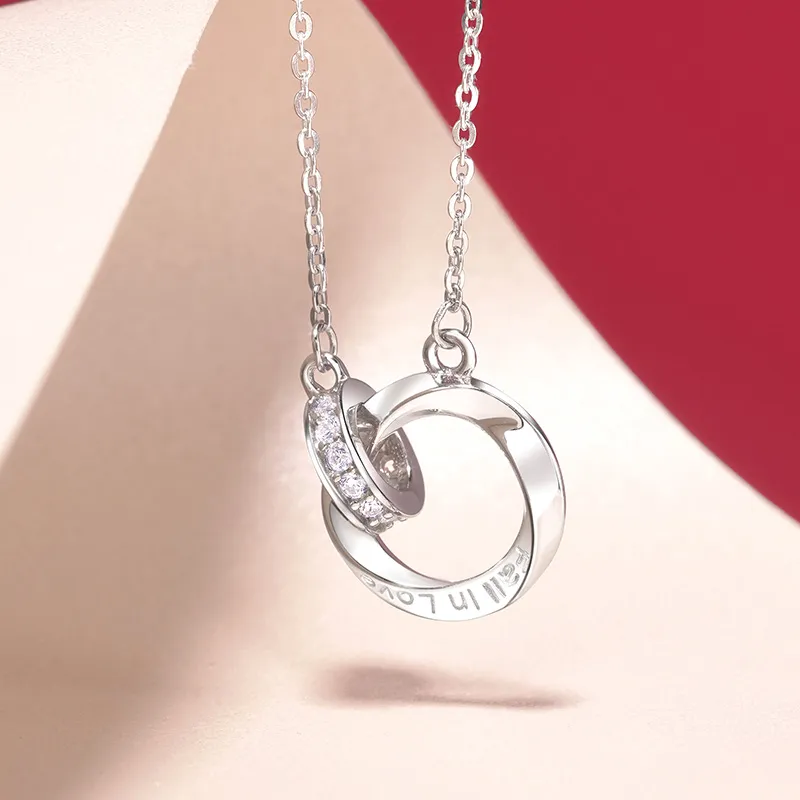 ME LUXE S925 Silver Peace Buckle Collarbone Chain Luxe Minimalist Style Advanced Neck Chain Bestie Unisex-1