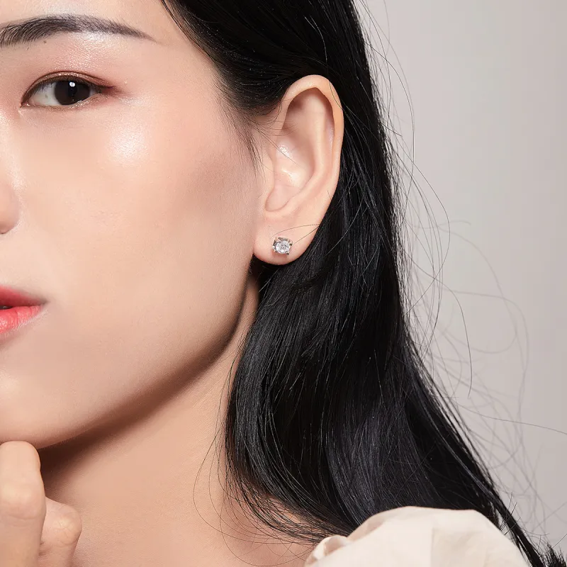 ME LUXE S925 Silver Stud Earrings, Delicate And Versatile Fashion Unisex-1