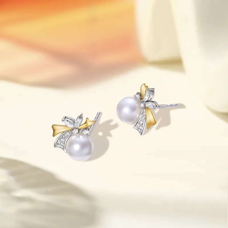 ME LUXE Saltwater Pearl Stud Earrings Women's-4