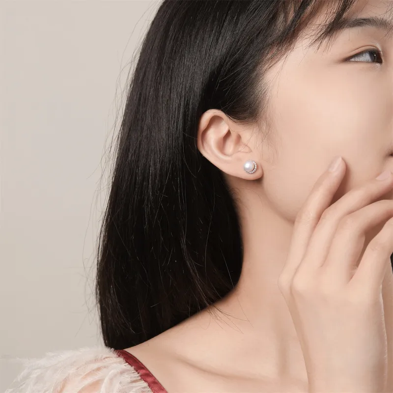 ME LUXE Pearl Stud Earrings, Classic And Versatile Women's-2