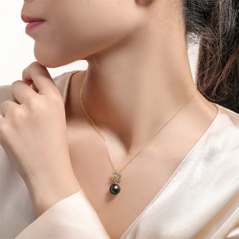 ME LUXE Pearl Pendant, Elegance Rhinestone Embellished Collarbone Chain Women's-5