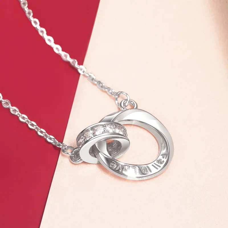 ME LUXE S925 Silver Peace Buckle Collarbone Chain Luxe Minimalist Style Advanced Neck Chain Bestie Unisex-3