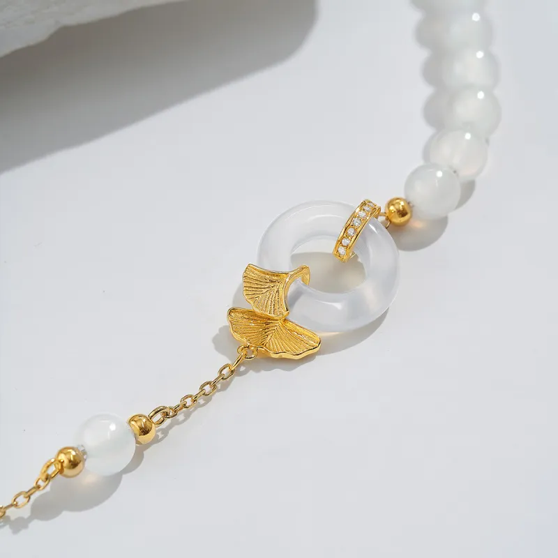 ME LUXE Chalcedony Bracelet Elegance Bracelet Set Girlfriend Gift Box #Good Luck Hand Rope Women's-6