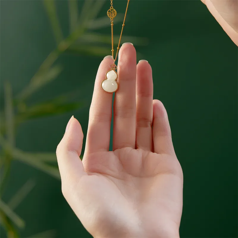 ME LUXE Pendant, New Chinese Style Classic And Versatile White Jade Women's-5