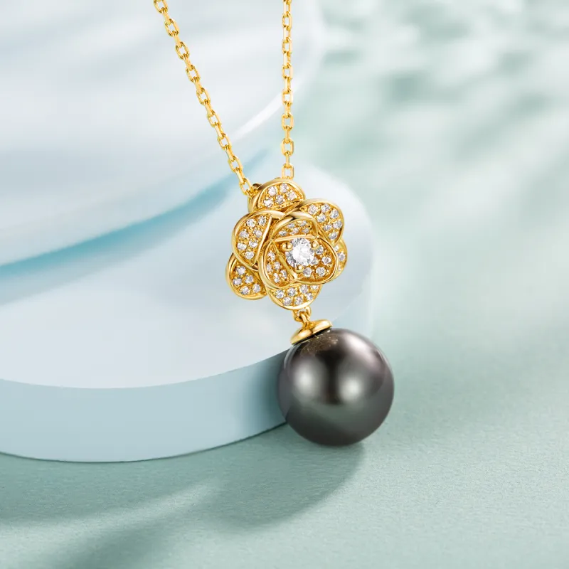 ME LUXE Pearl Pendant, Elegance Rhinestone Embellished Collarbone Chain Women's-2