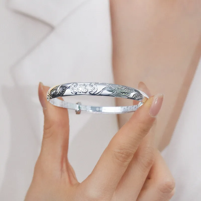 ME LUXE S999 Fine Silver Sterling Silver Bracelets Women's-1