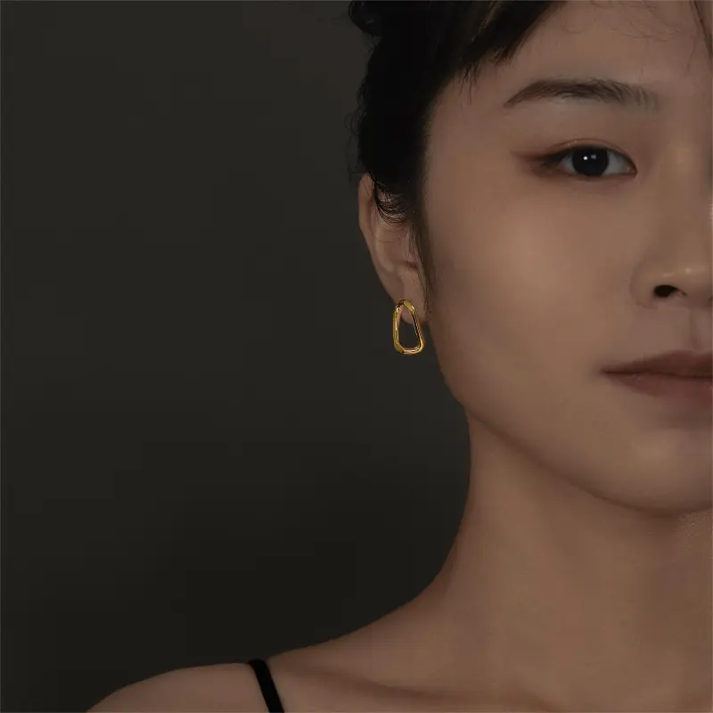 ME LUXE S925 Silver Classic And Versatile Fashion Normcore Style Ultra Cool Hoop Earrings Women's-9