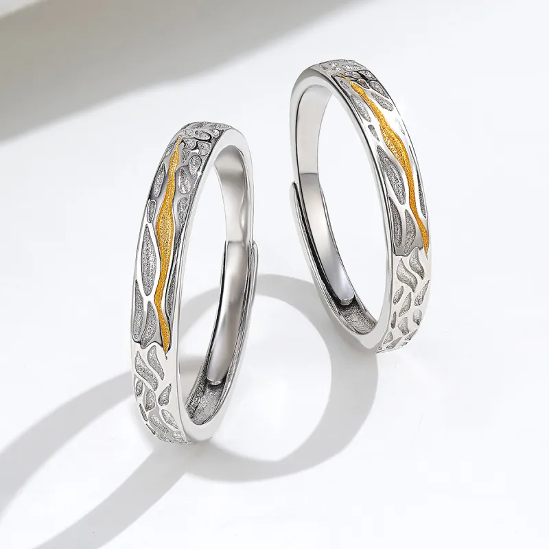 ME LUXE 925 Sterling Silver Ring Sweet Couple Rings Confession Gift Unisex-4