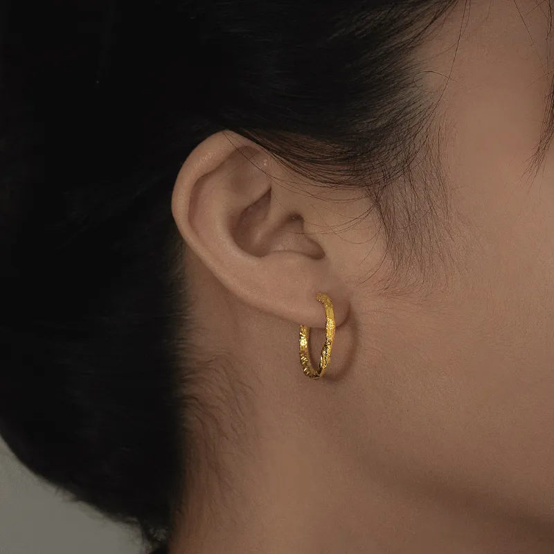 ME LUXE S925 Silver Classic And Versatile Fashion Hoop Earrings Women's-2