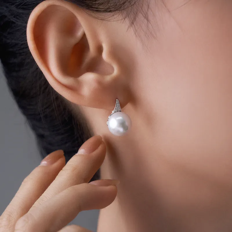 ME LUXE Saltwater Pearl Earrings Women's-1