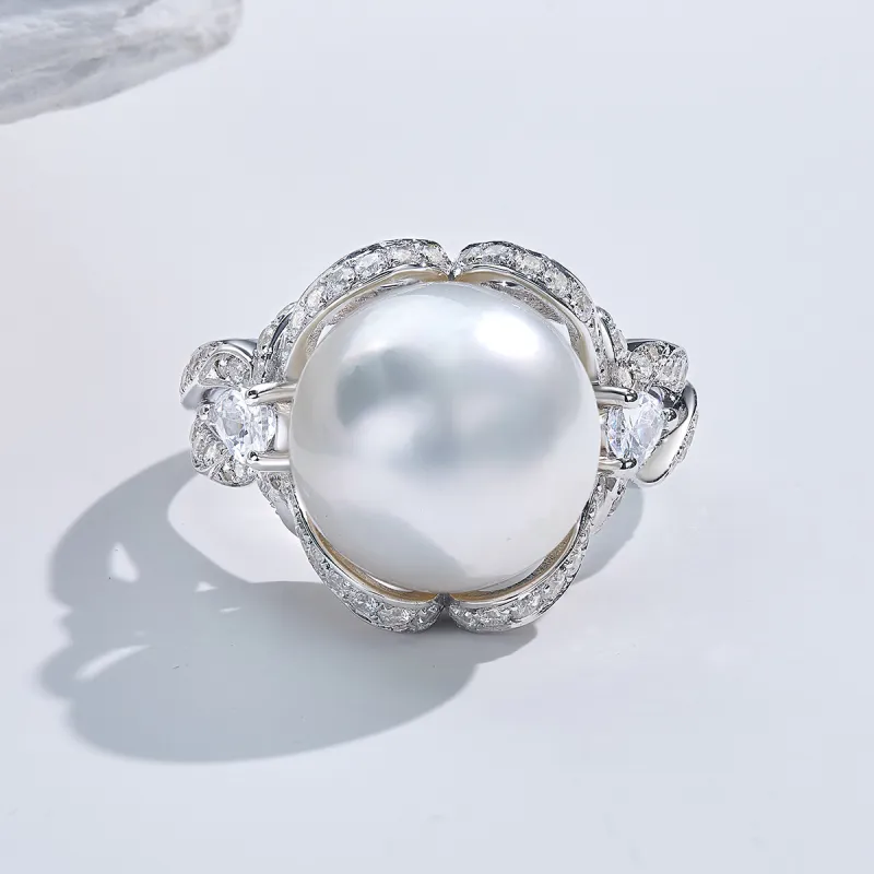 ME LUXE Pearl Ring Classic And Versatile Women's-5