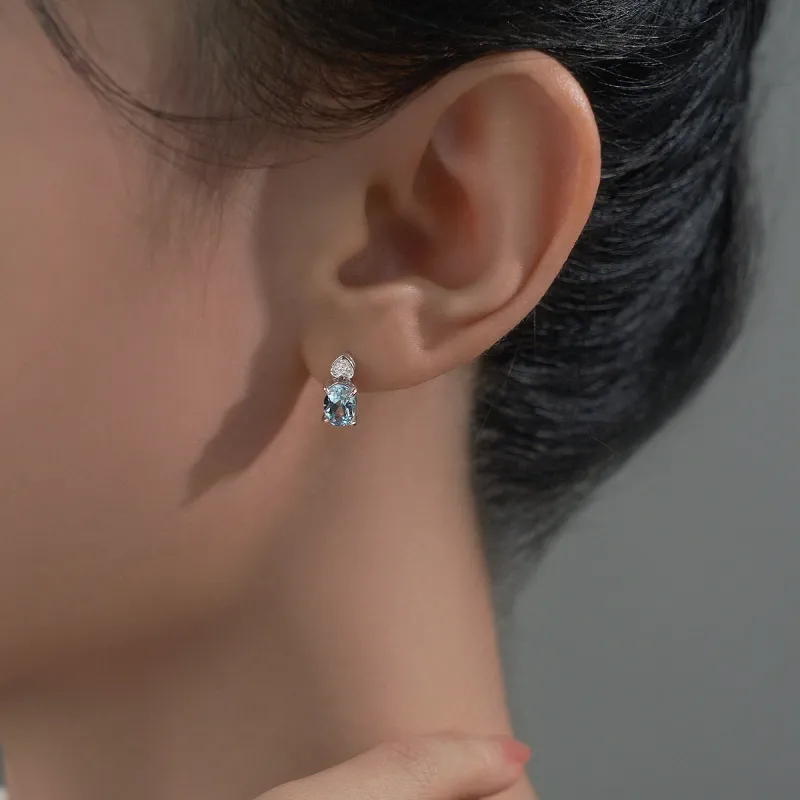 ME LUXE S925 Silver Vintage Elegant Elegance Fashion Versatile Fairy Earrings Studs Women's-2
