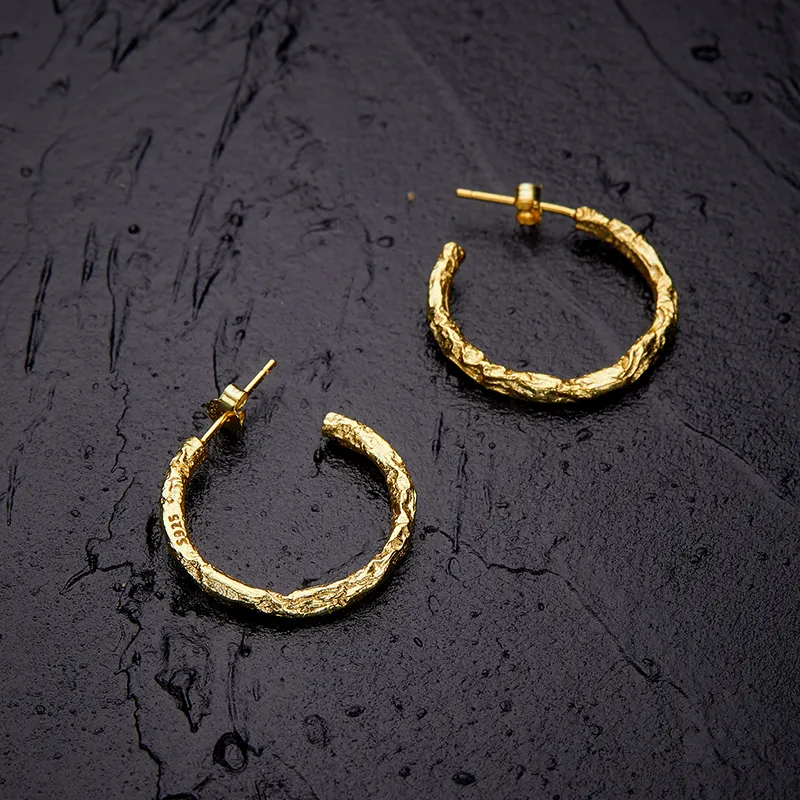 ME LUXE S925 Silver Classic And Versatile Fashion Hoop Earrings Women's-1