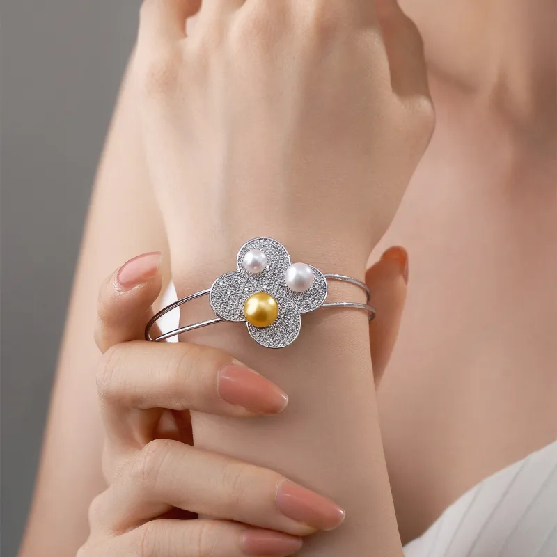 ME LUXE Saltwater Pearl Bangles Women's-1