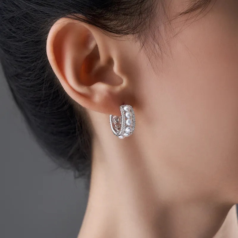 ME LUXE Freshwater Pearl Earrings Women's-4
