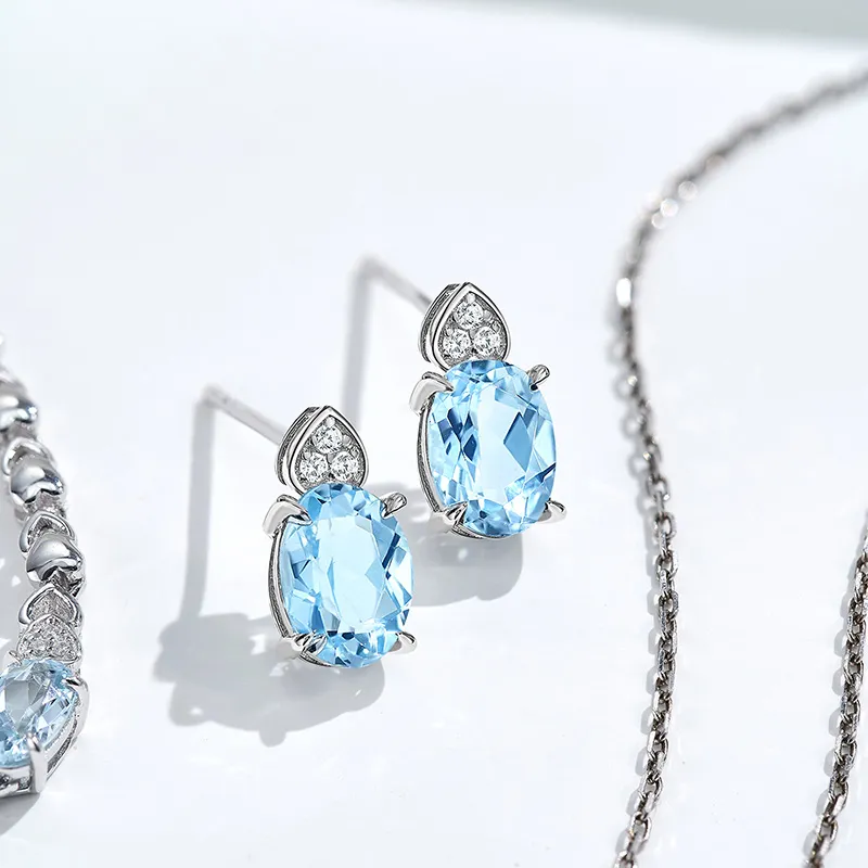 ME LUXE S925 Silver Vintage Elegant Elegance Fashion Versatile Fairy Earrings Studs Women's-1