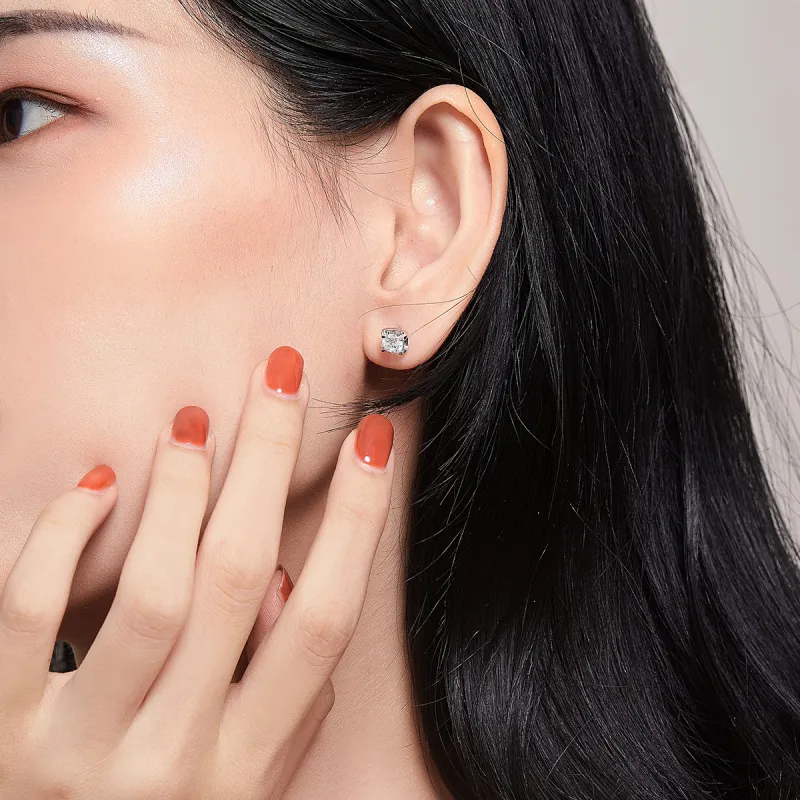 ME LUXE S925 Silver Stud Earrings, Delicate And Versatile Fashion Unisex-4